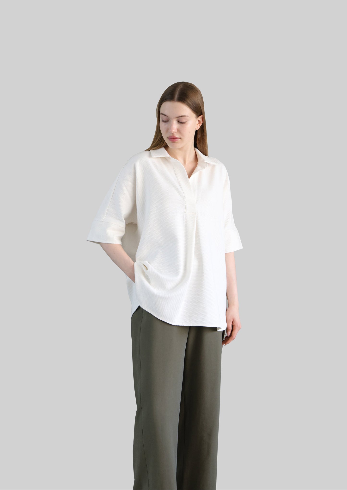 Ecru Minimal Shirt