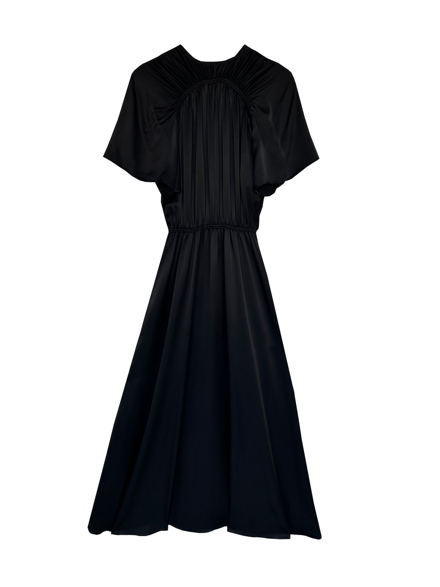 Back V-neck Slit Detailed Dress