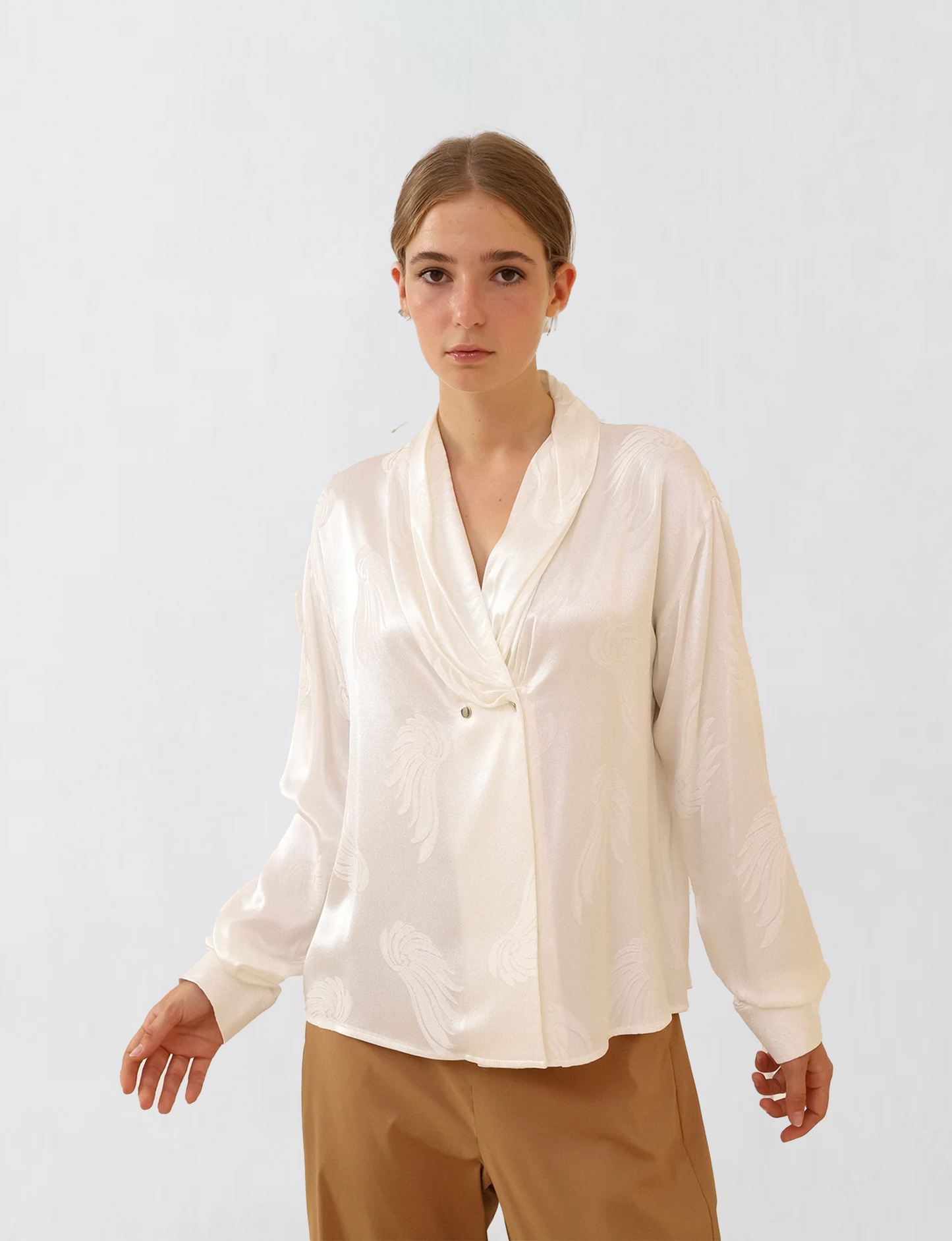 Ecru Draped Shirt