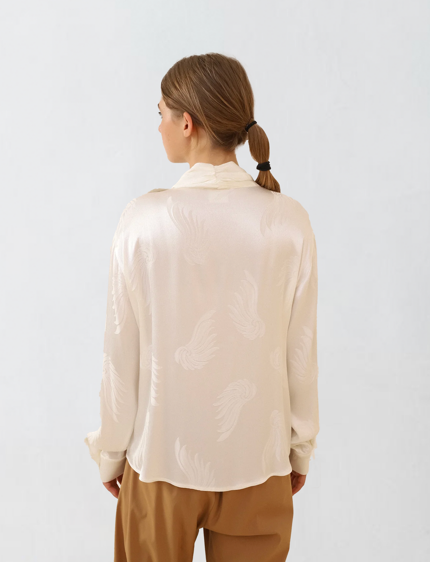 Ecru Draped Shirt