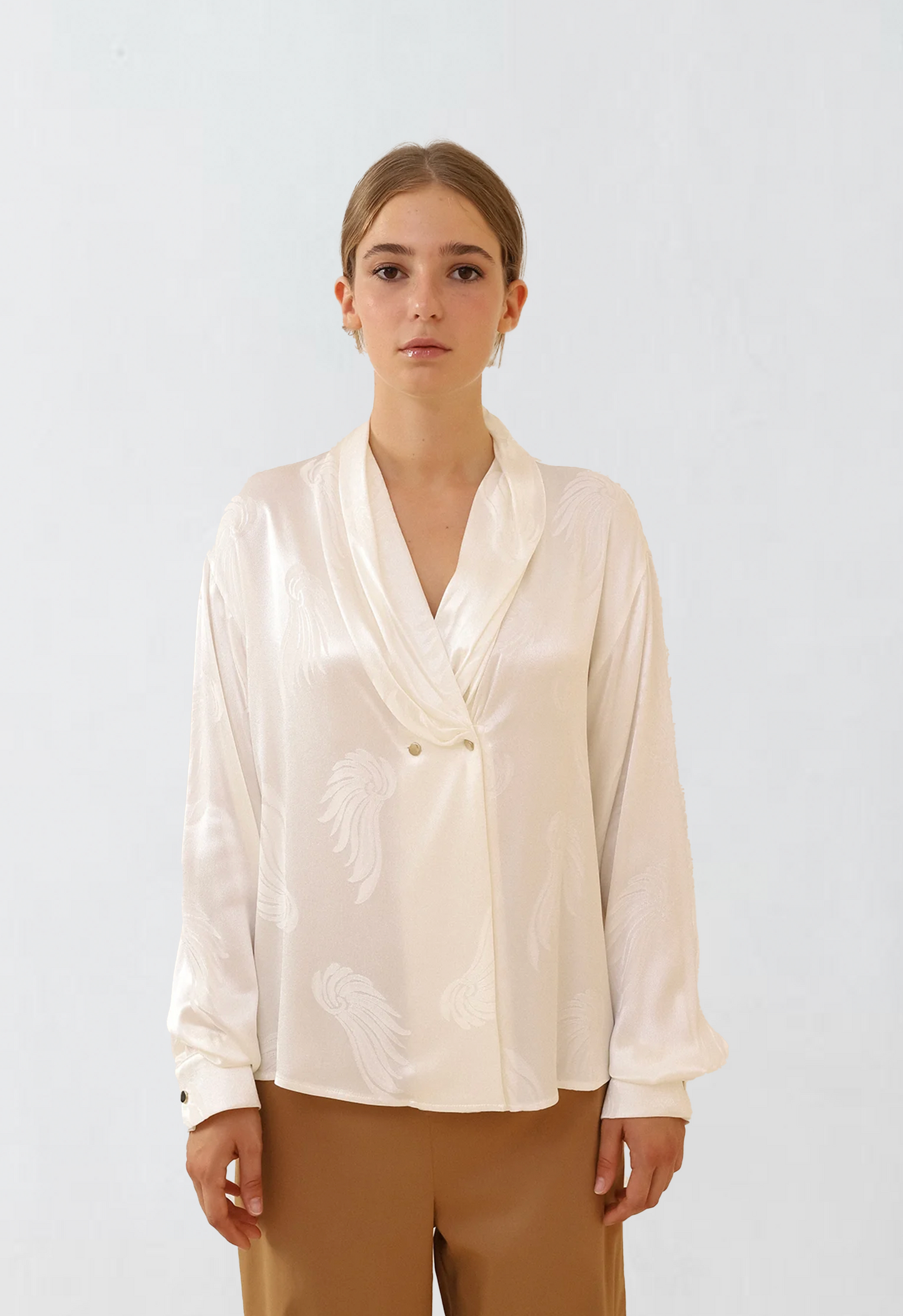 Ecru Draped Shirt