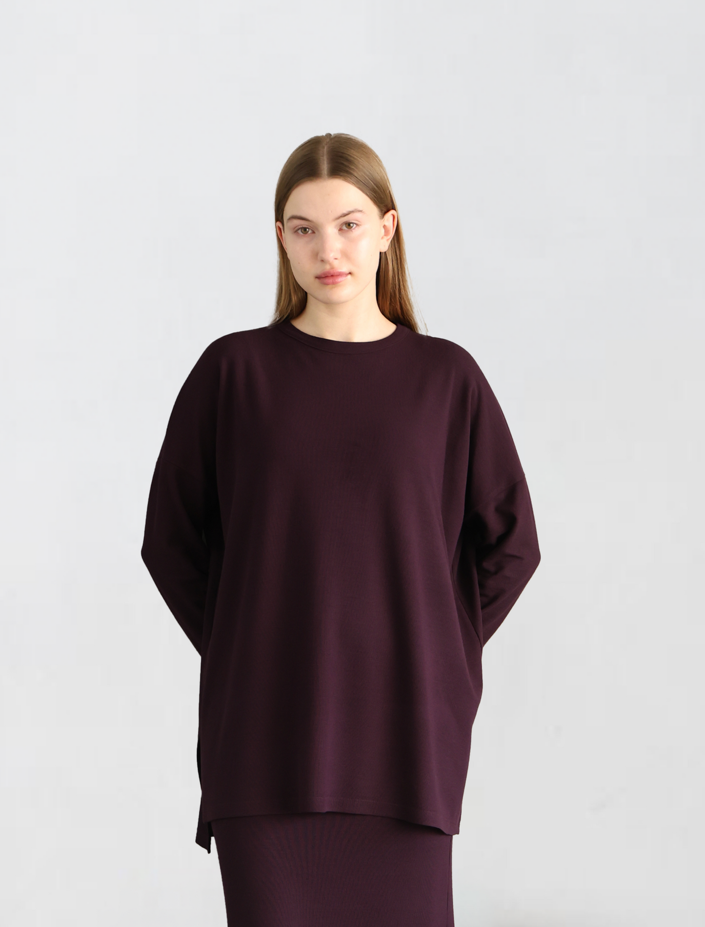Dark Purple Knitewear Tops