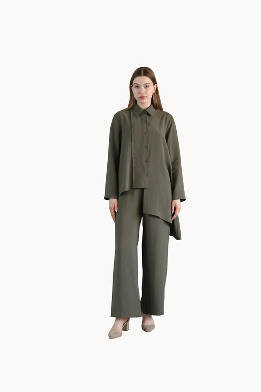 Dark Green Pocket Pants