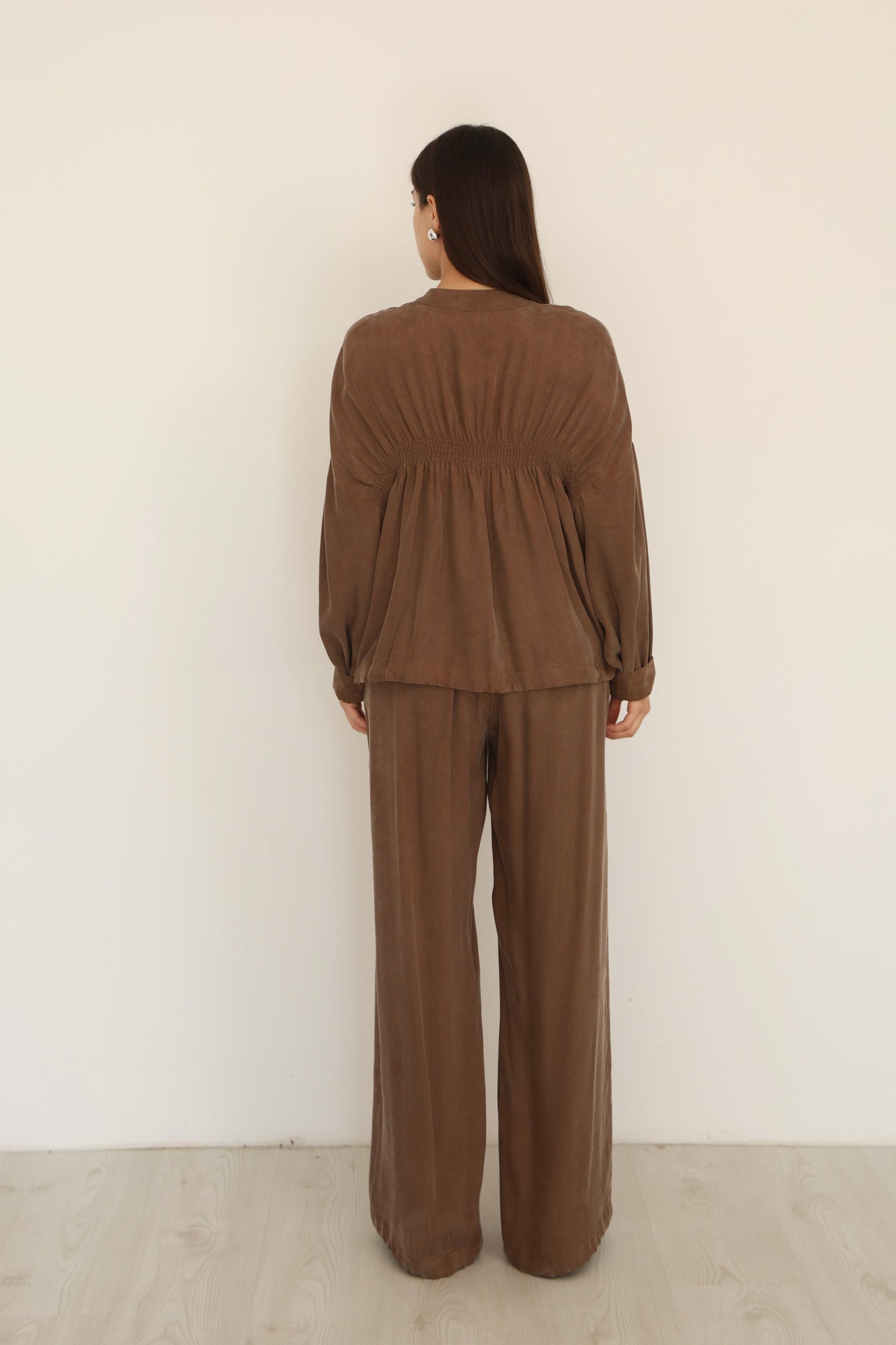 Brown Pocket Detail Pants-P72
