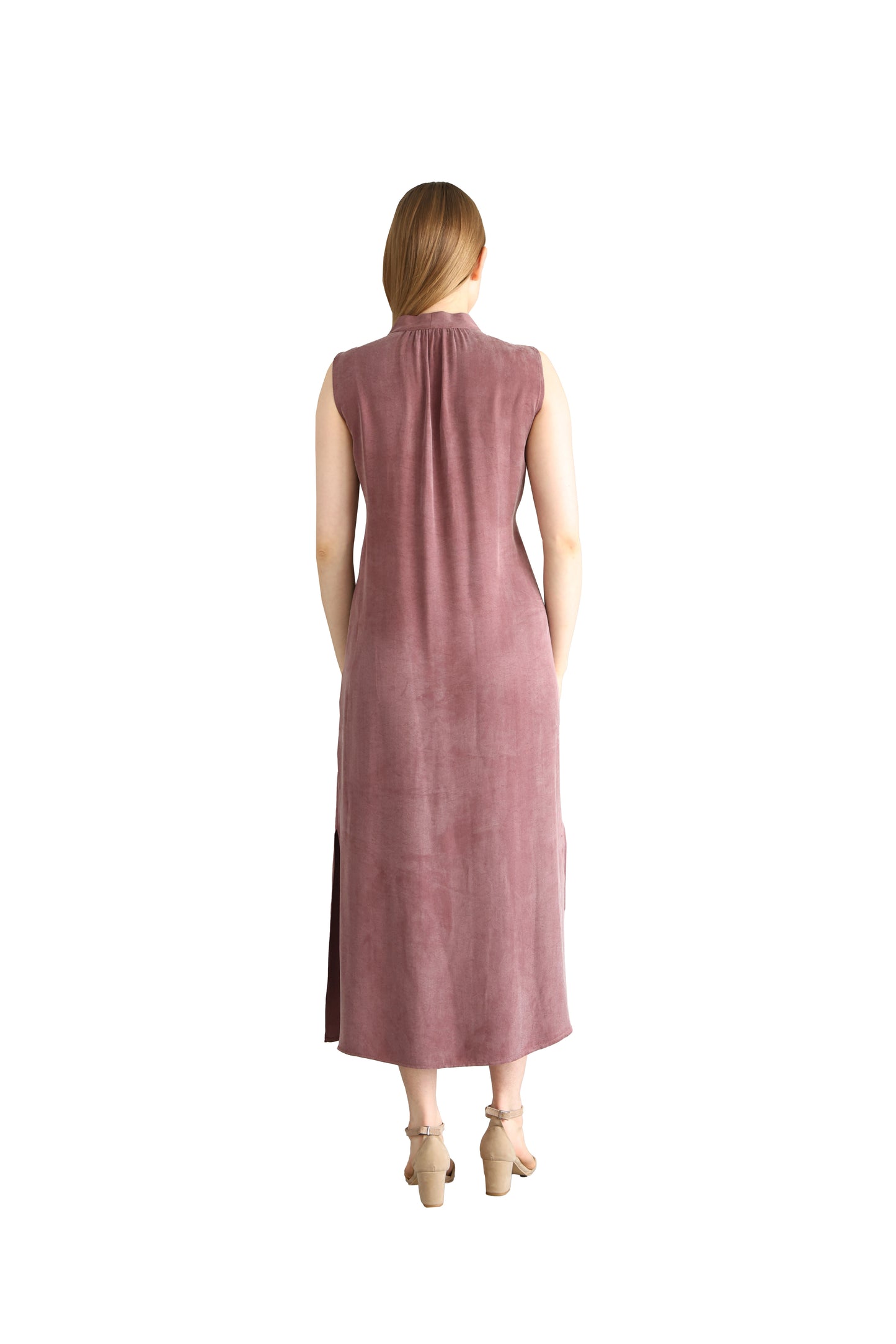 Burgundy  Dress V-neck