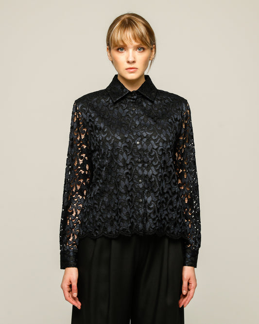 Black Lace Shırt