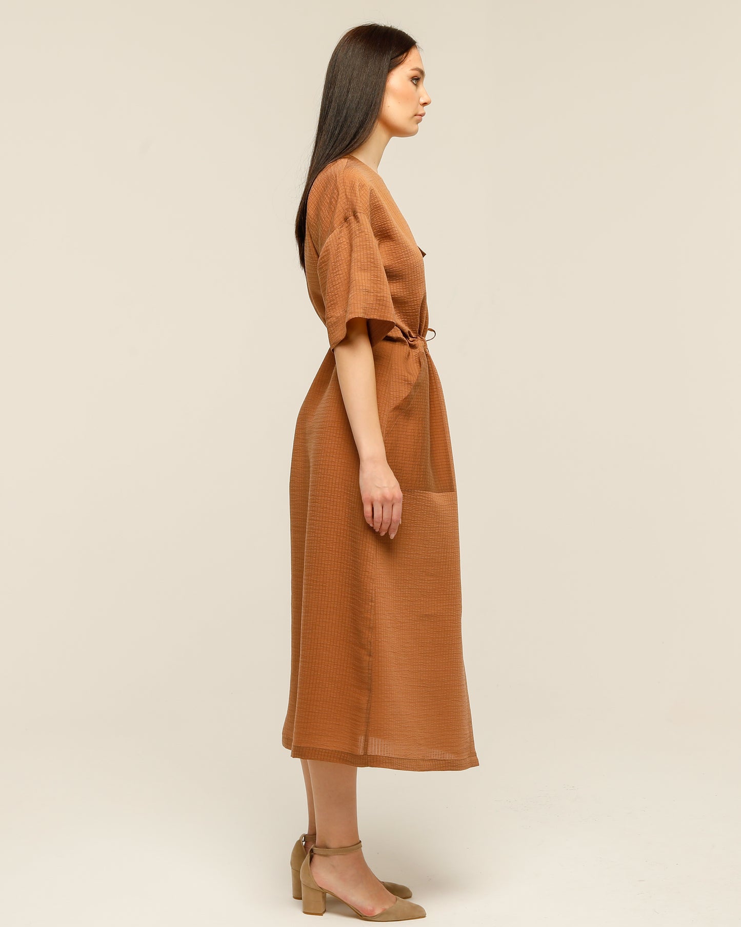 Brown Minimal Dress