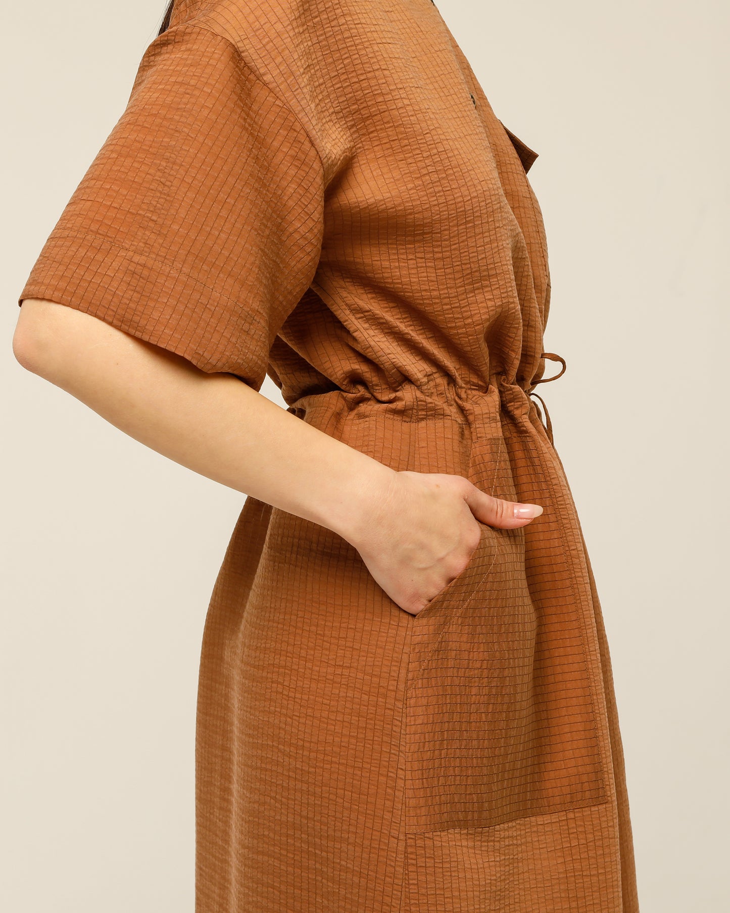 Brown Minimal Dress