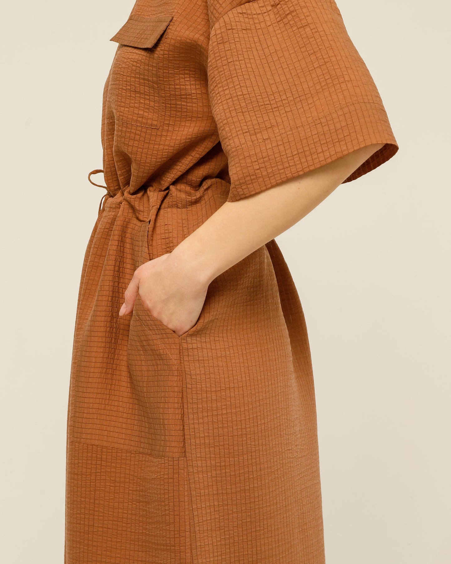 Brown Minimal Dress