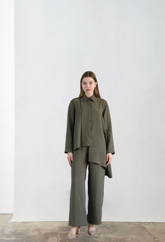 Dark Green Pocket Pants