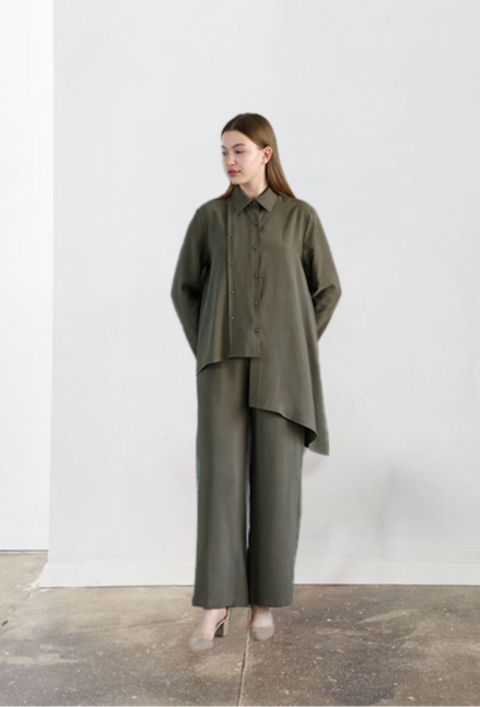 Dark Green Pocket Pants