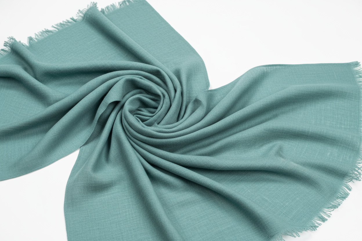 petrol yeşili şal pamuk kumaş