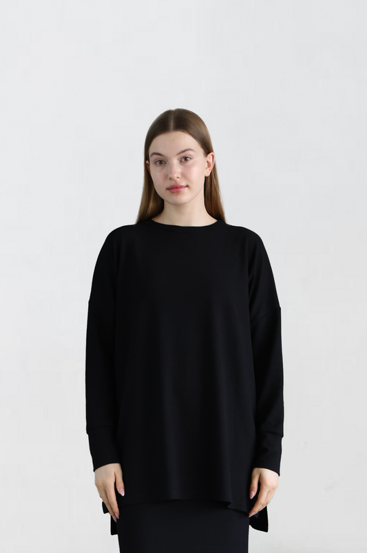Black Knitwear Tops